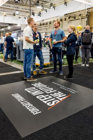 Print på golvskylt, laminerad